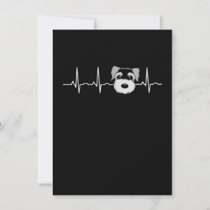 Miniature Schnauzer Heartbeat Mini Schnauzer Face Thank You Card