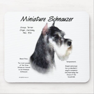 Miniature Schnauzer History Design Mouse Mat