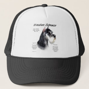 Miniature Schnauzer History Design Trucker Hat