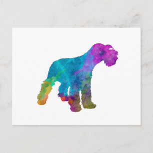 Miniature Schnauzer in watercolor Postcard