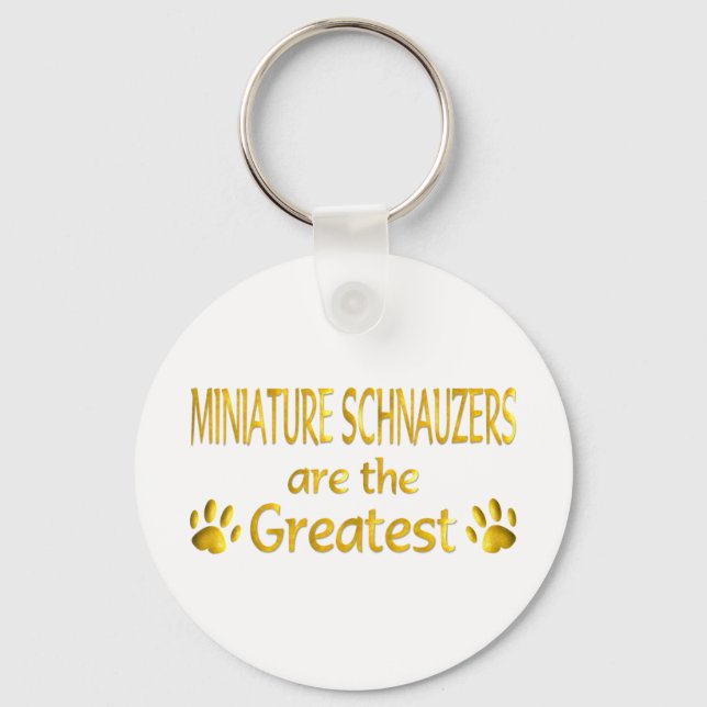 Miniature Schnauzer Key Ring (Front)