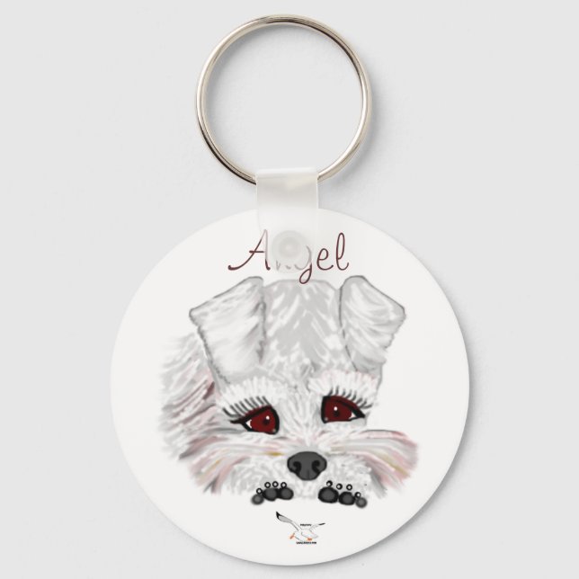 Miniature Schnauzer Key Ring (Front)
