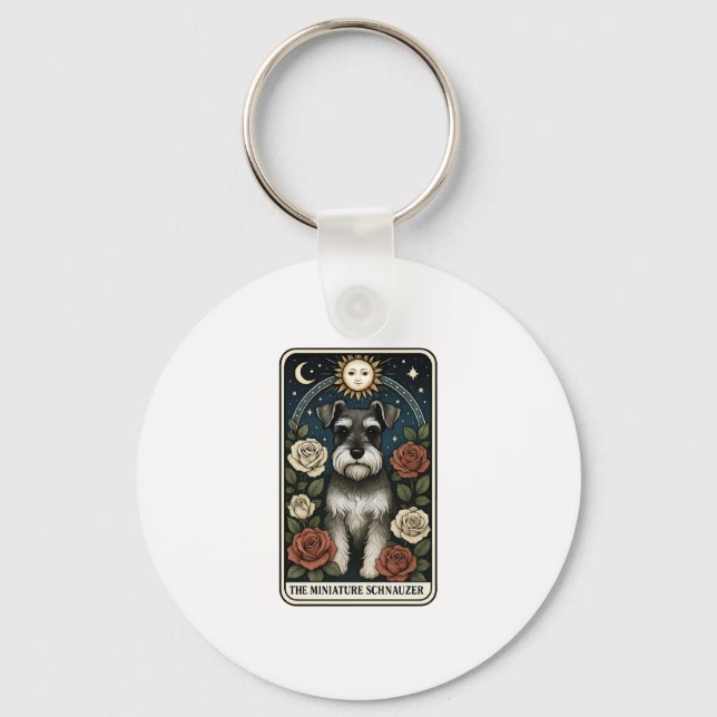 Miniature Schnauzer Key Ring (Front)
