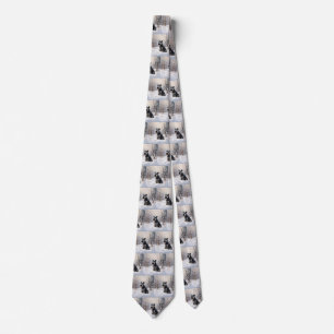 Miniature Schnauzer Let It Snow Christmas Tie