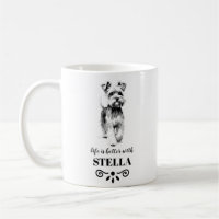 Miniature Schnauzer Life is better Custom Dog Name