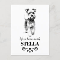 Miniature Schnauzer Life is better Custom Dog Name