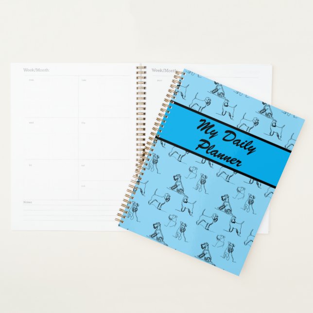 Miniature Schnauzer Light Blue Planner (Display)