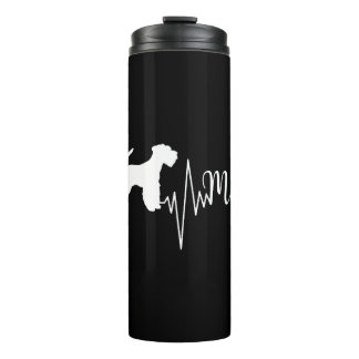 Miniature Schnauzer Mama Heartbeat Thermal Tumbler