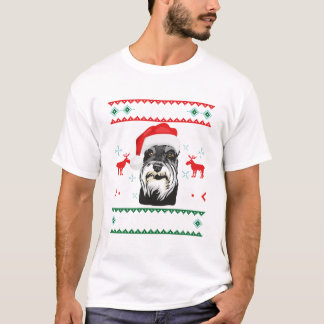Miniature schnauzer merry woofmas for christmas cl T-Shirt