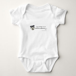 miniature schnauzer - more breeds baby bodysuit