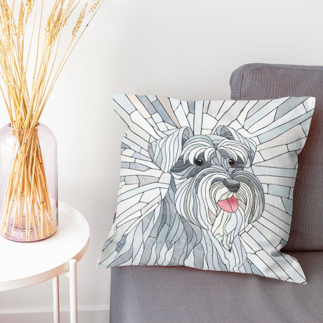 Miniature Schnauzer Mosaic art Cushion (Creator Uploaded)