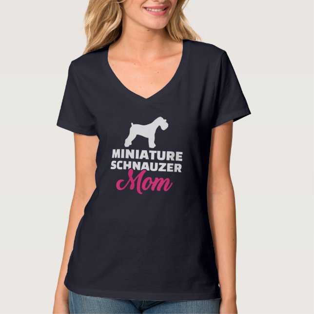 Miniature Schnauzer mum T-Shirt (Front)