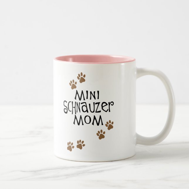 Miniature Schnauzer Mum Two-Tone Coffee Mug (Right)