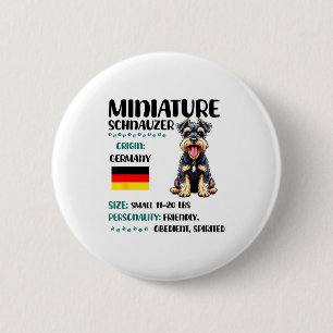 Miniature Schnauzer Origin Funny Mini Schnauzer Lo 6 Cm Round Badge