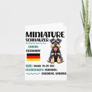 Miniature Schnauzer Origin Funny Mini Schnauzer Lo Card