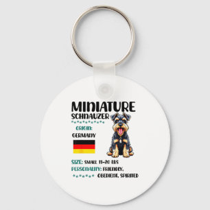 Miniature Schnauzer Origin Funny Mini Schnauzer Lo Key Ring