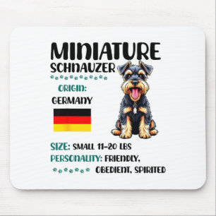 Miniature Schnauzer Origin Funny Mini Schnauzer Lo Mouse Mat