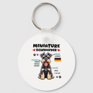 Miniature Schnauzer Owner Funny Mini Schnauzer Lov Key Ring