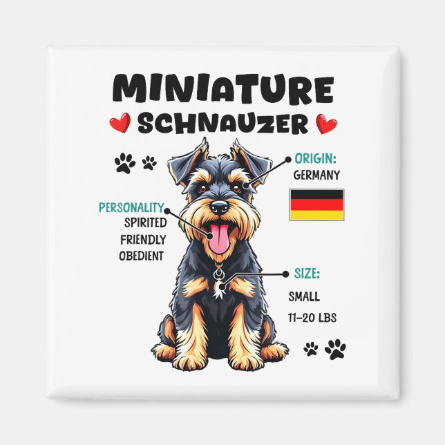 Miniature Schnauzer Owner Funny Mini Schnauzer Lov Magnet (Front)