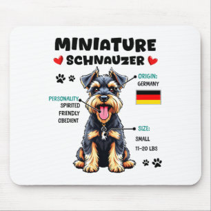 Miniature Schnauzer Owner Funny Mini Schnauzer Lov Mouse Mat