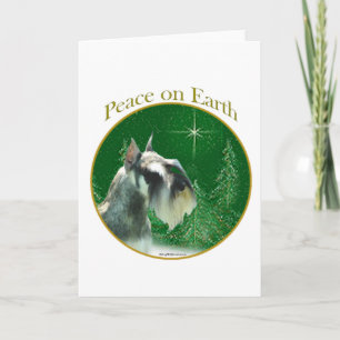 Miniature Schnauzer Peace Holiday Card