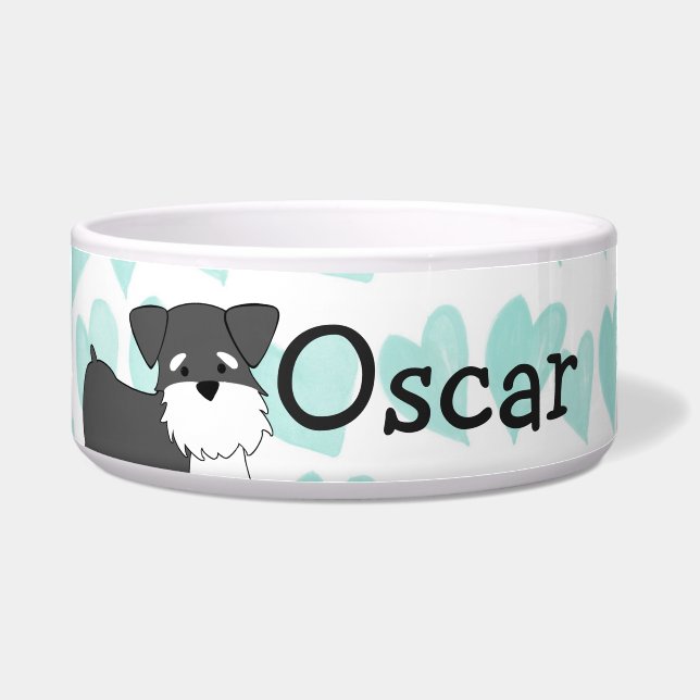 Miniature Schnauzer Pet Bowl (Front)