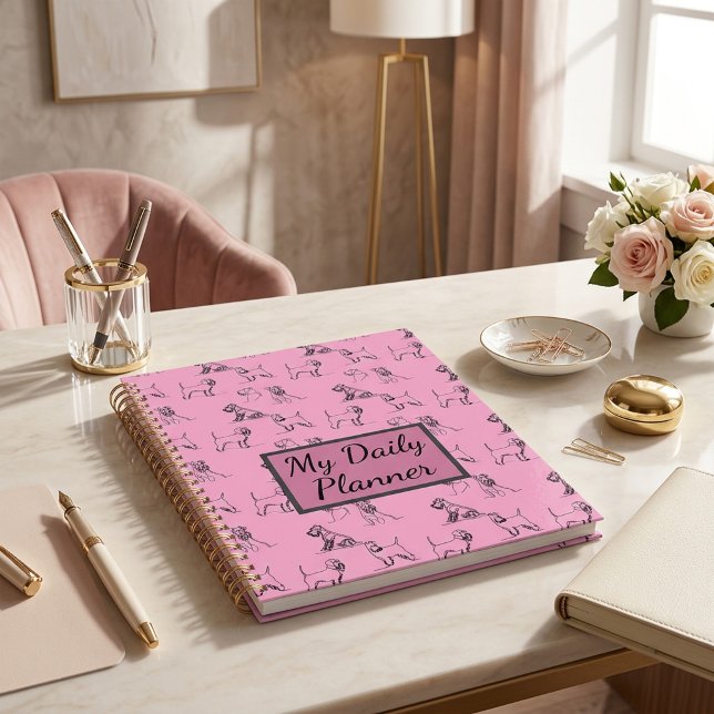 Miniature Schnauzer Pink Planner (Creator Uploaded)