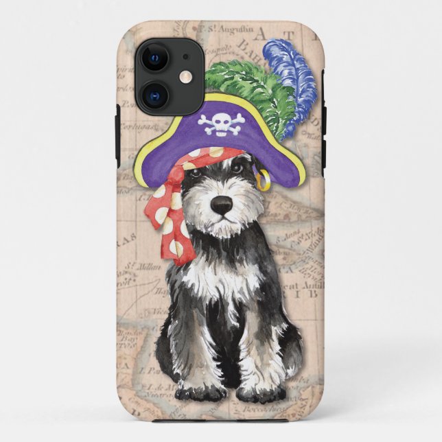 Miniature Schnauzer Pirate Case-Mate iPhone Case (Back)