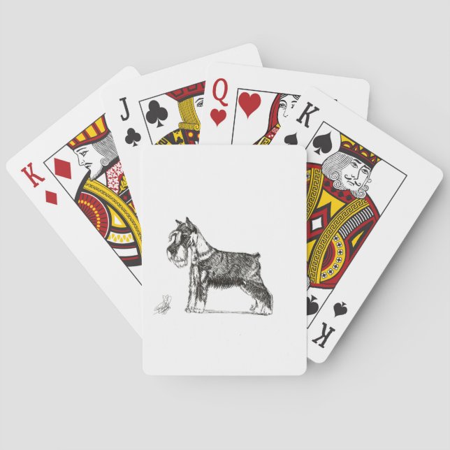 MINIATURE SCHNAUZER PLAYING CARDS (Back)