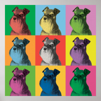 Miniature Schnauzer Pop-Art Poster