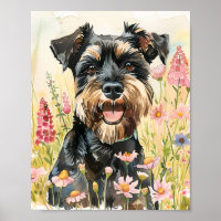 Miniature Schnauzer Poster – Funny Dog Art Print