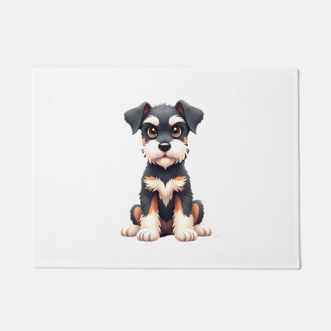 Miniature Schnauzer Puppy  (1) Doormat (Front)