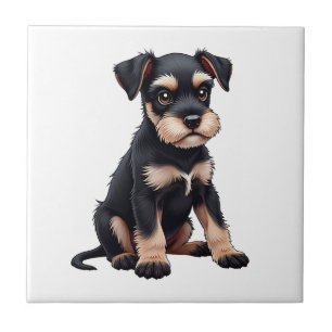 Miniature Schnauzer Puppy (3) Tile
