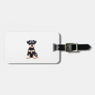 Miniature Schnauzer Puppy  (4) Luggage Tag