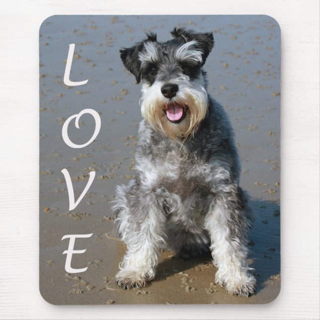 Miniature Schnauzer  Puppy Dog  Mouse Pad (Front)