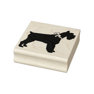 Miniature Schnauzer Puppy Dog Rubber Stamp