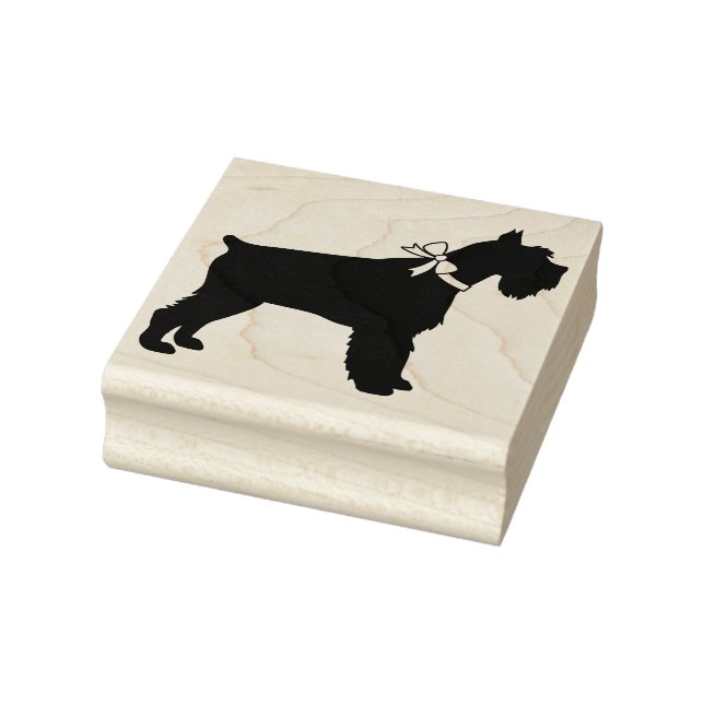 Miniature Schnauzer Puppy Dog  Rubber Stamp (Stamp)