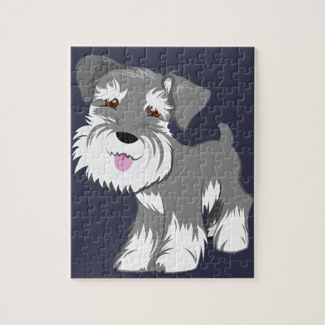 Miniature Schnauzer Puppy Jigsaw Puzzle (Vertical)