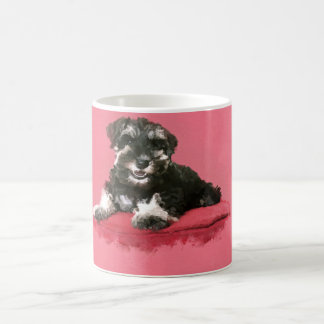 Miniature Schnauzer Puppy Watercolor Digital Art Coffee Mug