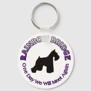 MINIATURE SCHNAUZER RAINBOW BRIDGE SYMPATHY DOG KEY RING