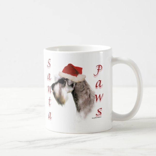 Miniature Schnauzer Santa Paws Coffee Mug (Right)