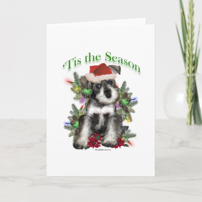 Miniature Schnauzer ‘Tis Holiday Card (Front)
