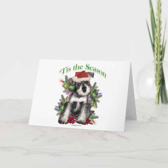 Miniature Schnauzer ‘Tis Holiday Card (Front)