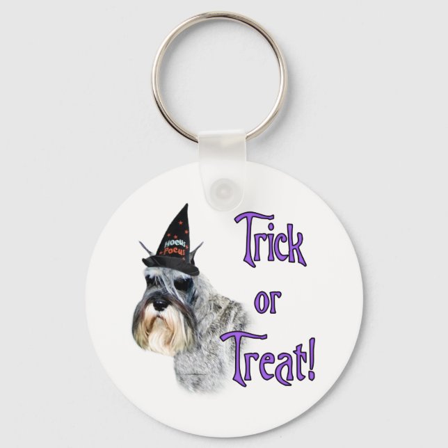 Miniature Schnauzer Trick Key Ring (Front)