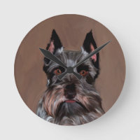 Miniature Schnauzer Water Colour Art Painting