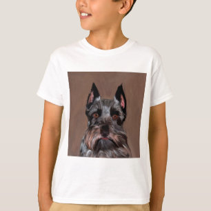 Miniature Schnauzer Water Colour Art Painting T-Shirt