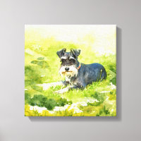 Miniature Schnauzer Watercolor Digital Art