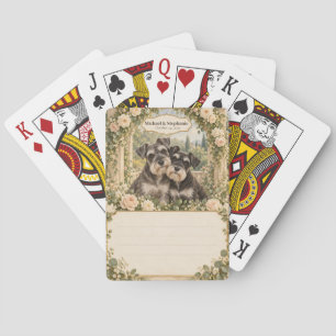 Miniature Schnauzer Wedding Guest Book Deck Playing Cards