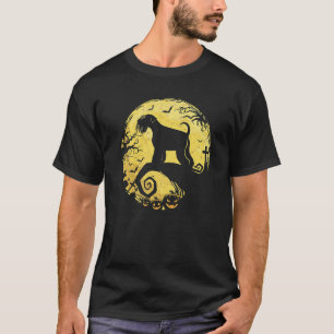 Miniature Schnauzer Witch Pumpkin Halloween Night T-Shirt