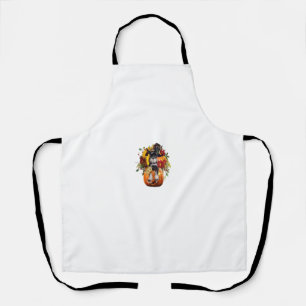 Miniature Schnauzers Dog Pumpkin T-Shirt Halloween Apron